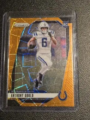 Anthony Gould football card from 2024 Panini Prizm Gould Lazer series