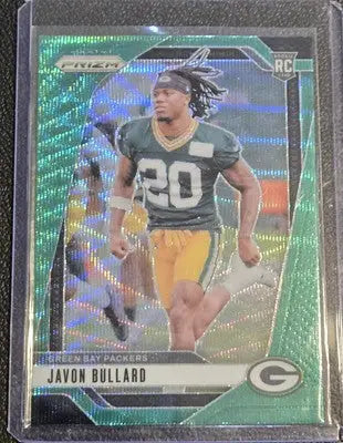 Javon Bullard football card from 2024 Panini Prizm Bullard Green Wave product
