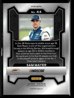 2024 Panini Prizm #44 Sam Mayer White Sparkle - Trading Card