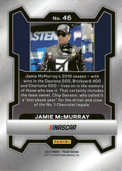 Jamie McMurray Panini Prizm NASCAR trading card featuring Cessna Chip Ganassi Racing