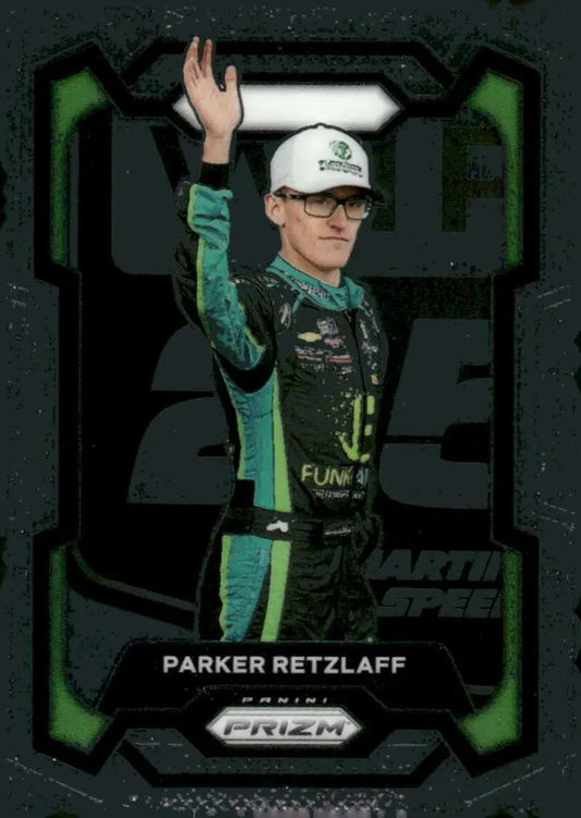 Parker Retzlaff trading card from 2024 Panini Prizm featuring Jordan Anderson Racing logo