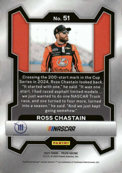 2024 Panini Prizm Ross Chastain Kubota Trackhouse Racing Card high quality image