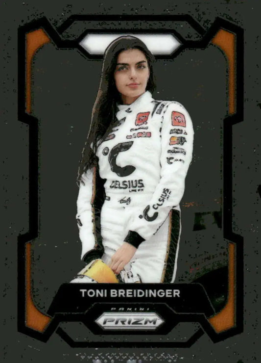 Toni Breidinger racing card from Panini Prizm 2024 Celsius Tricon Garage Toyota