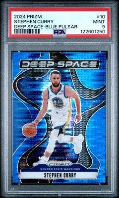 2024 Panini Prizm Deep Space Stephen Curry #10 Blue Pulsar 90/99 PSA 9