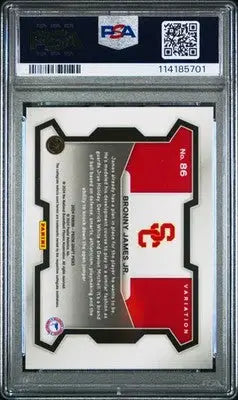 2024 Panini Prizm Draft Picks Bronny James JR. #86 Variation Basketball PSA 8