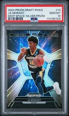 Graded Ja Morant basketball card from Panini Prizm Draft Picks Deep Space series