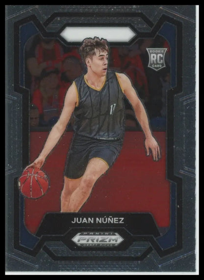 2024 Panini Prizm Draft Picks Juan Nunez #36 Rookie Basketball Card NCAA Sports - Basketball Card