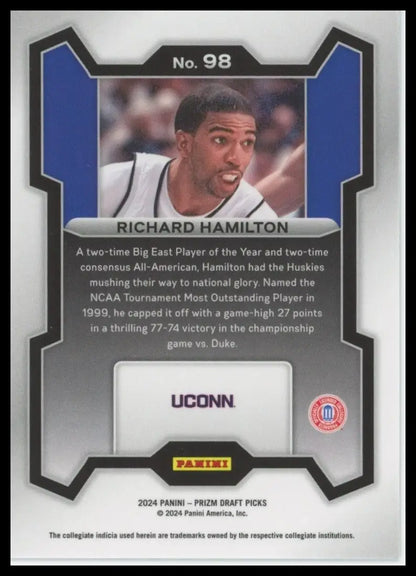 2024 Panini Prizm Draft Picks Richard Hamilton #98 Uconn Huskies Basketball Card - Basketball Card