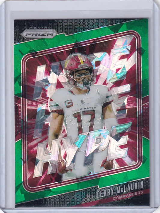 2024 Panini Prizm Green Cracked Ice Hype #12 Terry McLaurin - Commanders