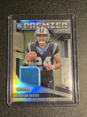 Jonathan Brooks football card from Panini Prizm Brooks Premier Jerseys 2024 product