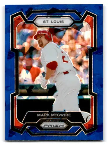 Mark McGwire baseball card from 2024 Panini Prizm Prizms Blue Ice collection