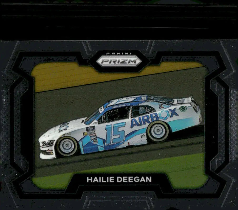 Hailie Deegan racing card from Panini Prizm Rides 2024 featuring Airbox Inc./AM Racing/Ford
