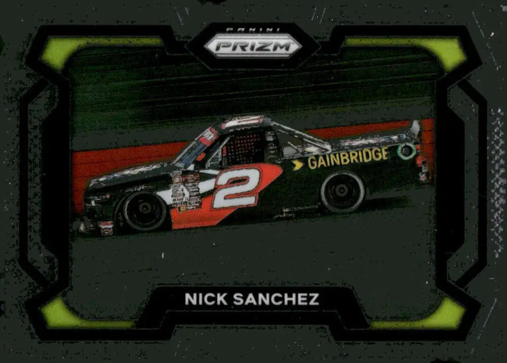Nick Sanchez Panini Prizm Rides Gainbridge Rev Racing card front view
