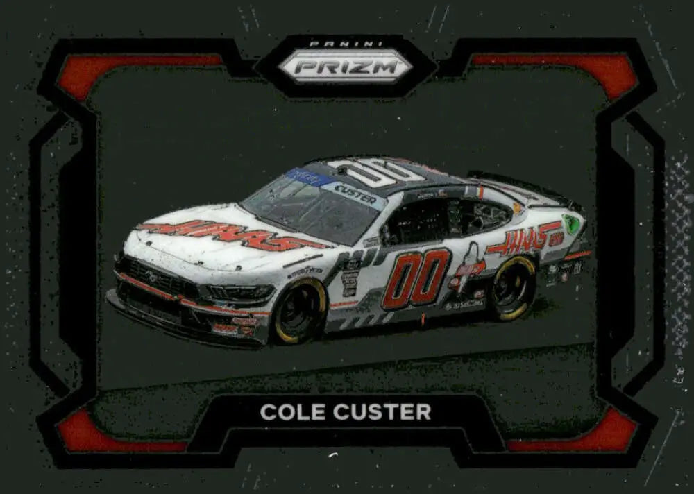 Cole Custer Panini Prizm Rides race car card featuring Haas Automation Stewart-Haas Racing Ford
