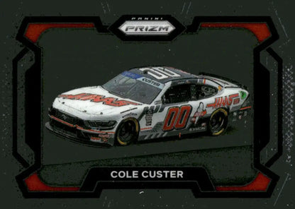 Cole Custer Panini Prizm Rides race car card featuring Haas Automation Stewart-Haas Racing Ford