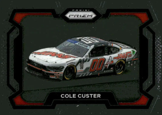 Cole Custer Panini Prizm Rides race car card featuring Haas Automation Stewart-Haas Racing Ford