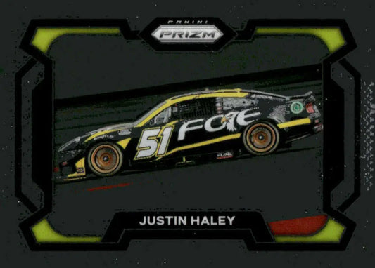 Justin Haley racing card featuring Rick Ware Racing and Fraternal Order of Eagles markings