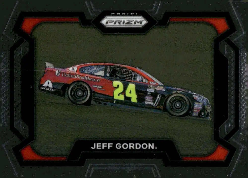 Jeff Gordon racing card from 2024 Panini Prizm Rides featuring Hendrick Motorsports