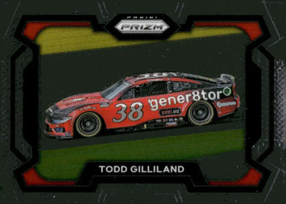 Todd Gilliland race car card from Panini Prizm Rides 2024 collection featuring Front Row Motorsports