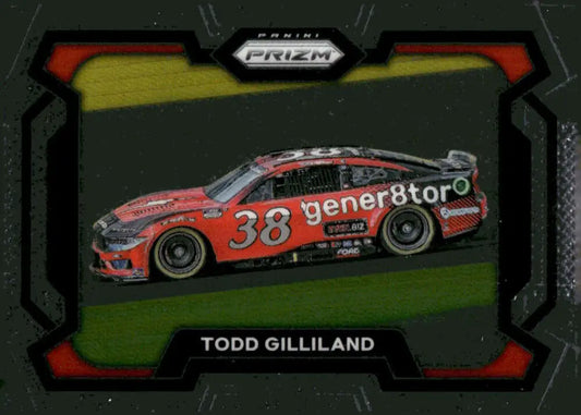 Todd Gilliland race car card from Panini Prizm Rides 2024 collection featuring Front Row Motorsports