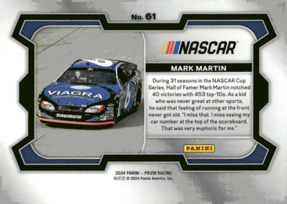 NASCAR trading card of Mark Martin from Panini Prizm Rides Roush Racing 2024