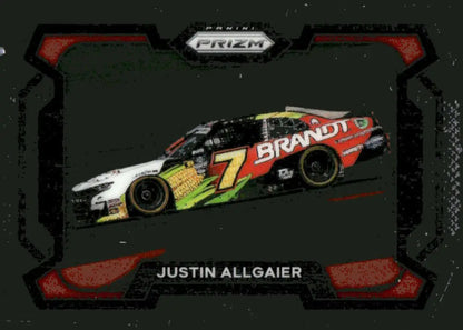 Justin Allgaier Chevrolet Racing card from 2024 Panini Prizm Rides series