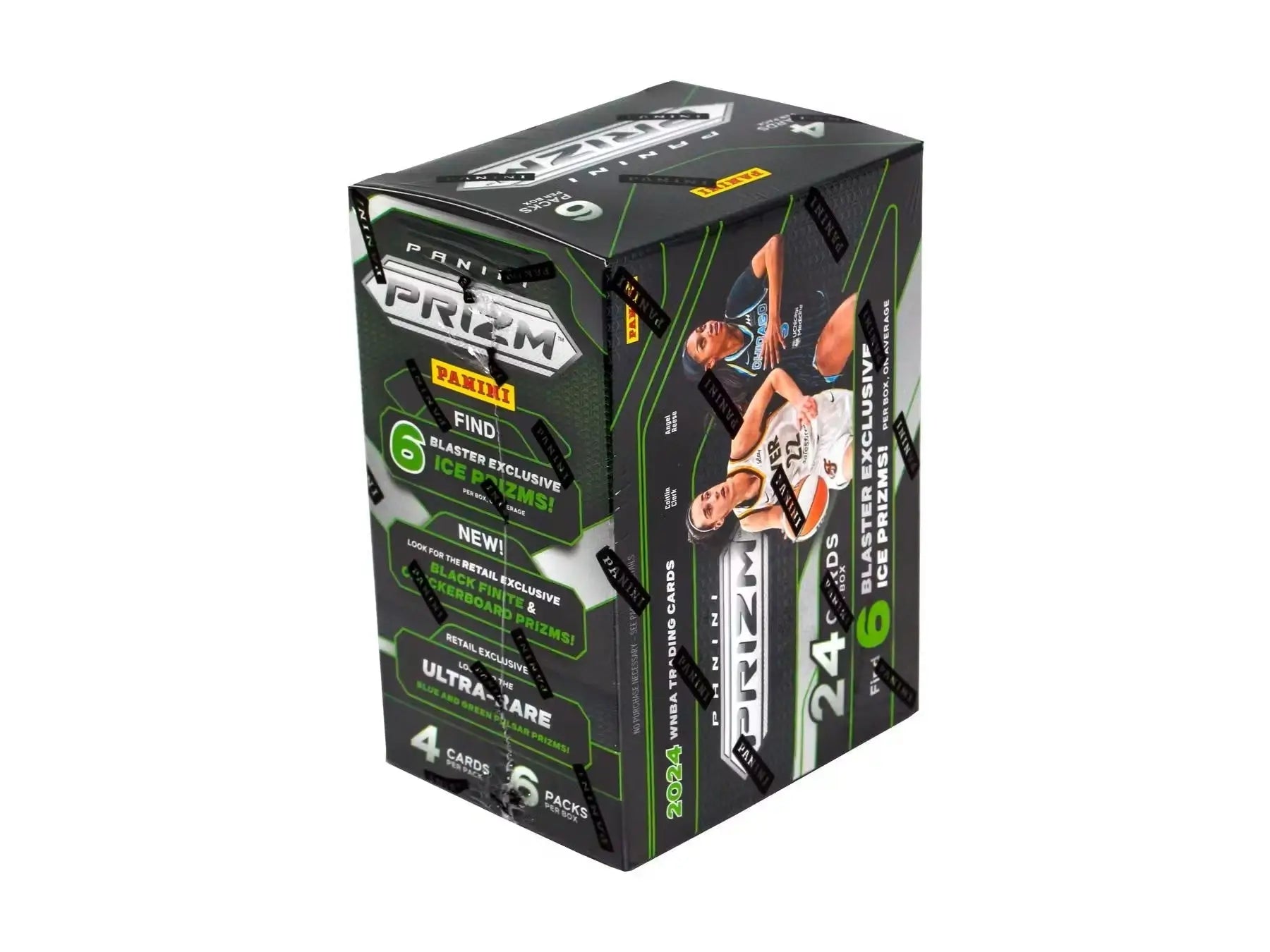 Panini Prizm WNBA basketball card box featuring Ice Prizms for 2024 release