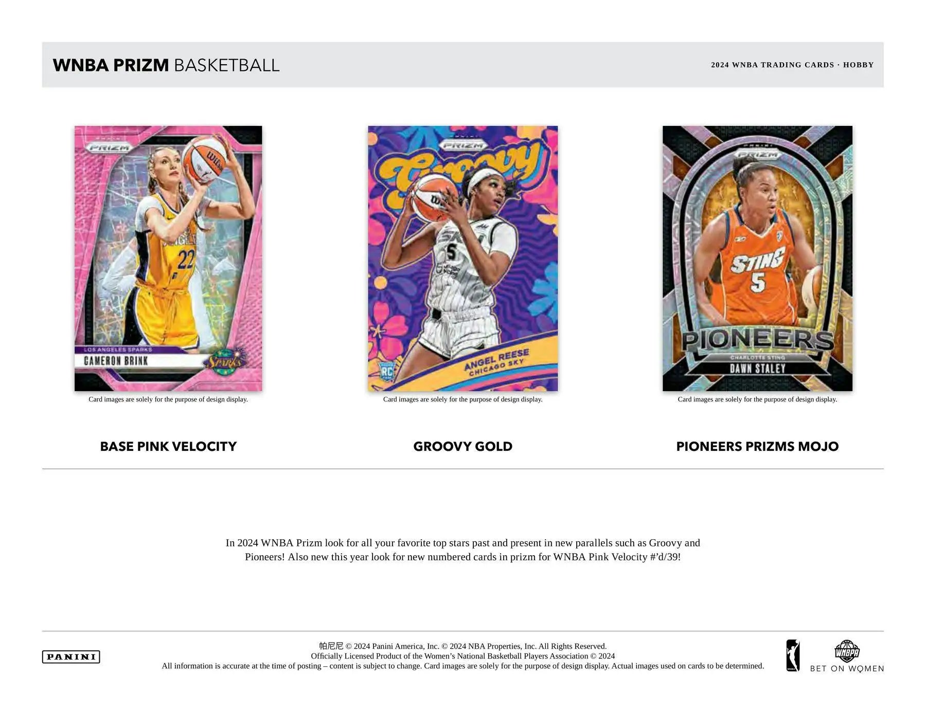 2024 Panini Prizm WNBA Basketball Hobby Box with Prizm Color Blast, two autographs, ten inserts