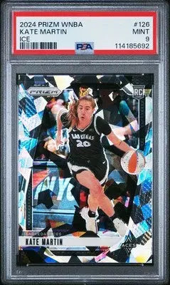 Graded WNBA Kate Martin trading card from 2024 Panini Prizm WNBA Kate Martin series