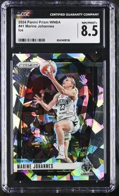 Graded Marine Johannes WNBA trading card from Panini Prizm WNBA Ice Basketball