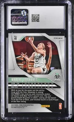 Basketball card of Marine Johannes from Panini Prizm WNBA 2024 series