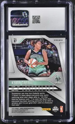 Graded Nyara Sabally basketball card from 2024 Panini Prizm WNBA series