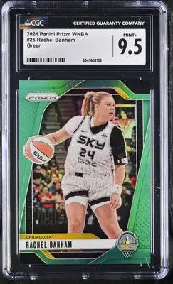 Graded Rachel Banham Prizm WNBA basketball card in 2024 Panini Prizm WNBA series