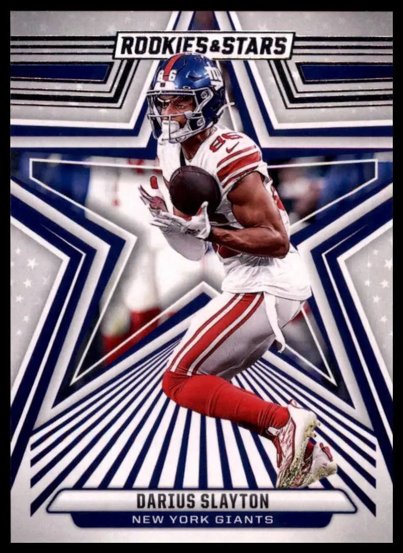 Football card featuring Darius Slayton of the New York Giants from 2024 Panini Rookies & Stars