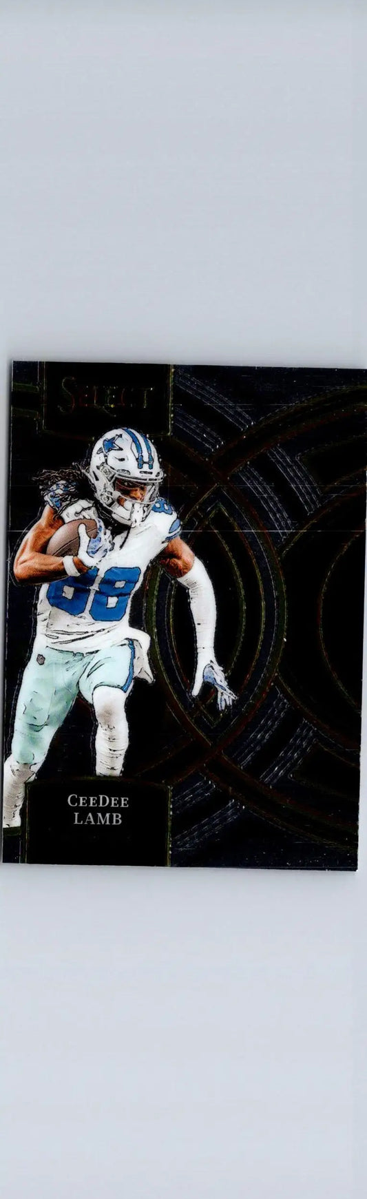 CeeDee Lamb football card from 2024 Panini Select series showcasing clear design