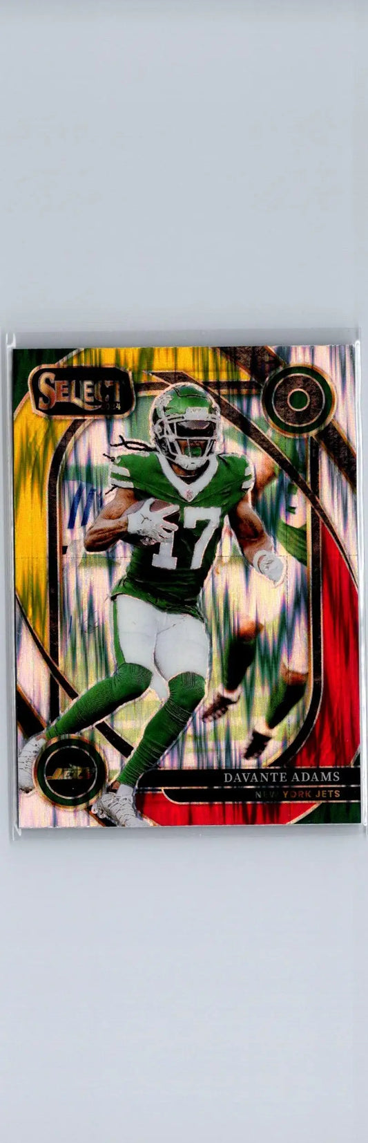 Davante Adams NFL trading card 2024 Panini Select Red & Yellow Prizm Shock