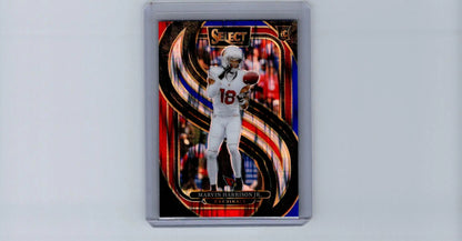 Marvin Harrison Jr. football card with Blue Prizm Shock from Panini Select 2024