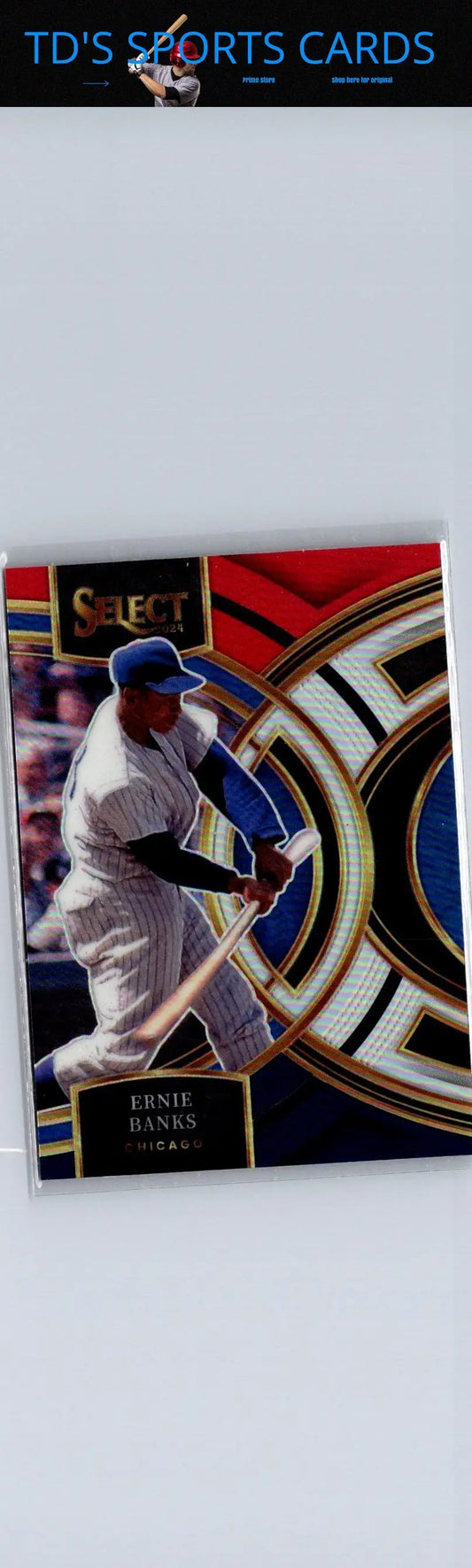 Ernie Banks baseball card from Panini Select 2024 product lineup