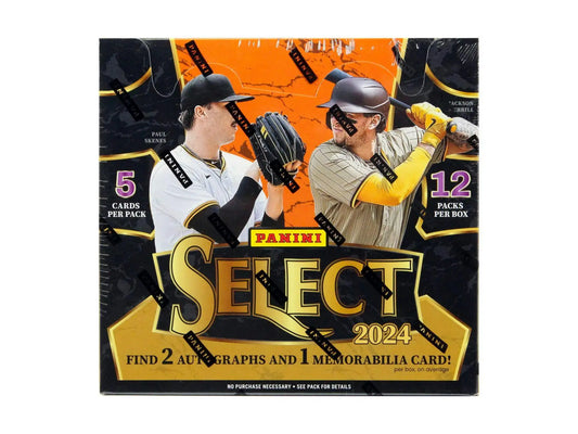 2024 Panini Select Baseball Hobby Box displaying select baseball cards and packaging