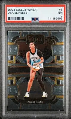 Graded Angel Reese basketball card from 2024 Panini Select WNBA featuring WNBA Angel Reese