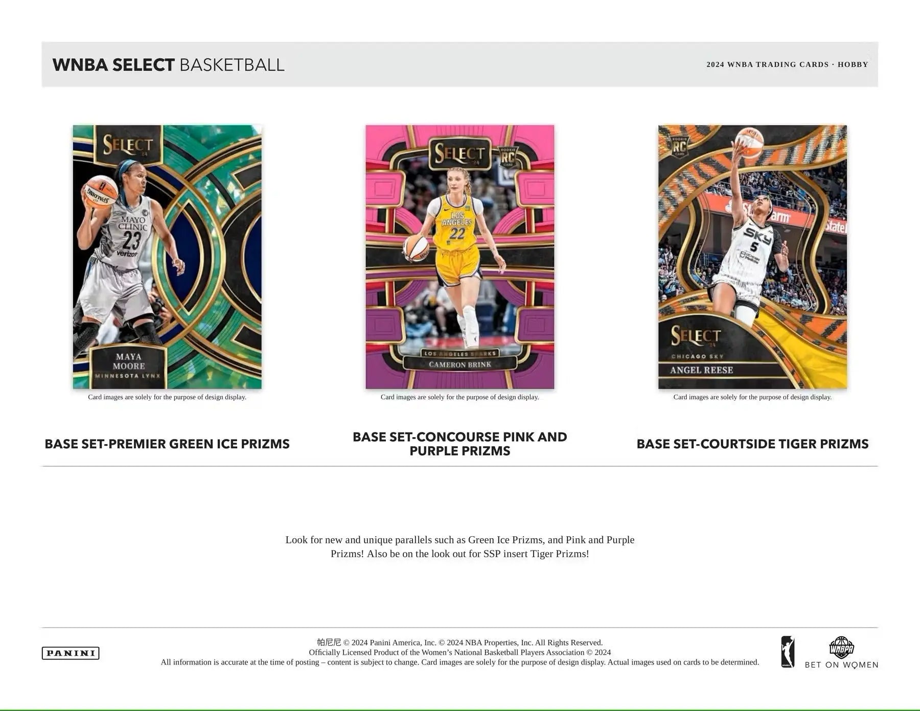 WNBA trading cards from the 2024 Panini Select WNBA Basketball hobby blaster box