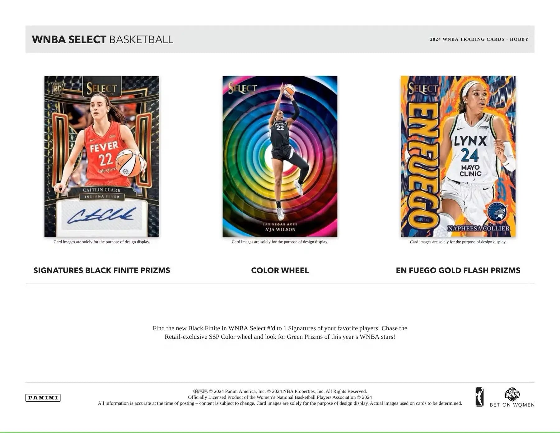 WNBA trading cards inside 2024 Panini Select WNBA Basketball Hobby Blaster Box