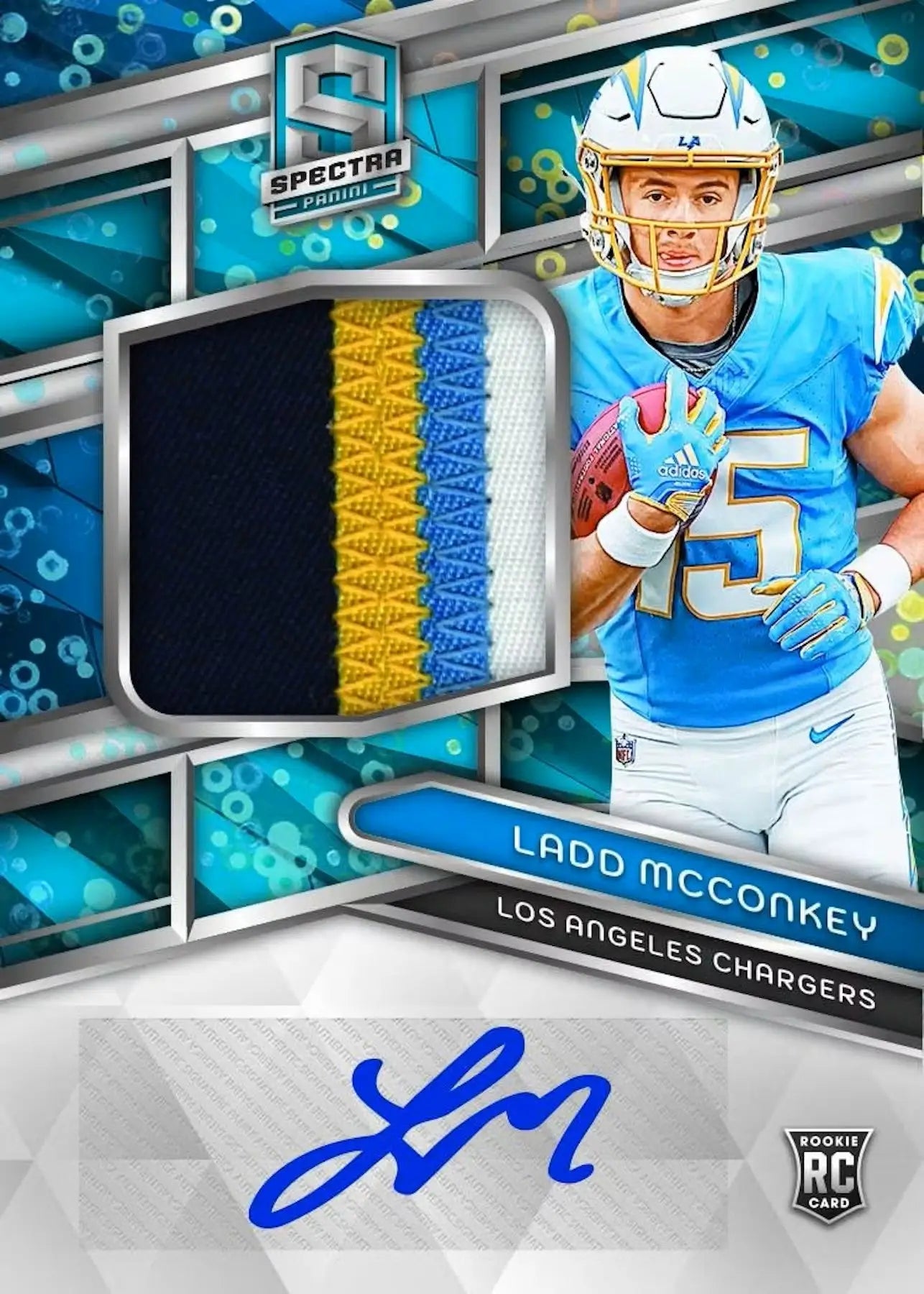 Football trading card from 2024 Panini Spectra Football Hobby Box, spectra football hobby collectible
