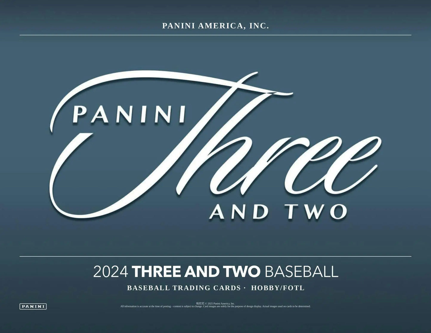 2024 Panini Three and Two Baseball Hobby Box with memorabilia card, inserts, and parallels