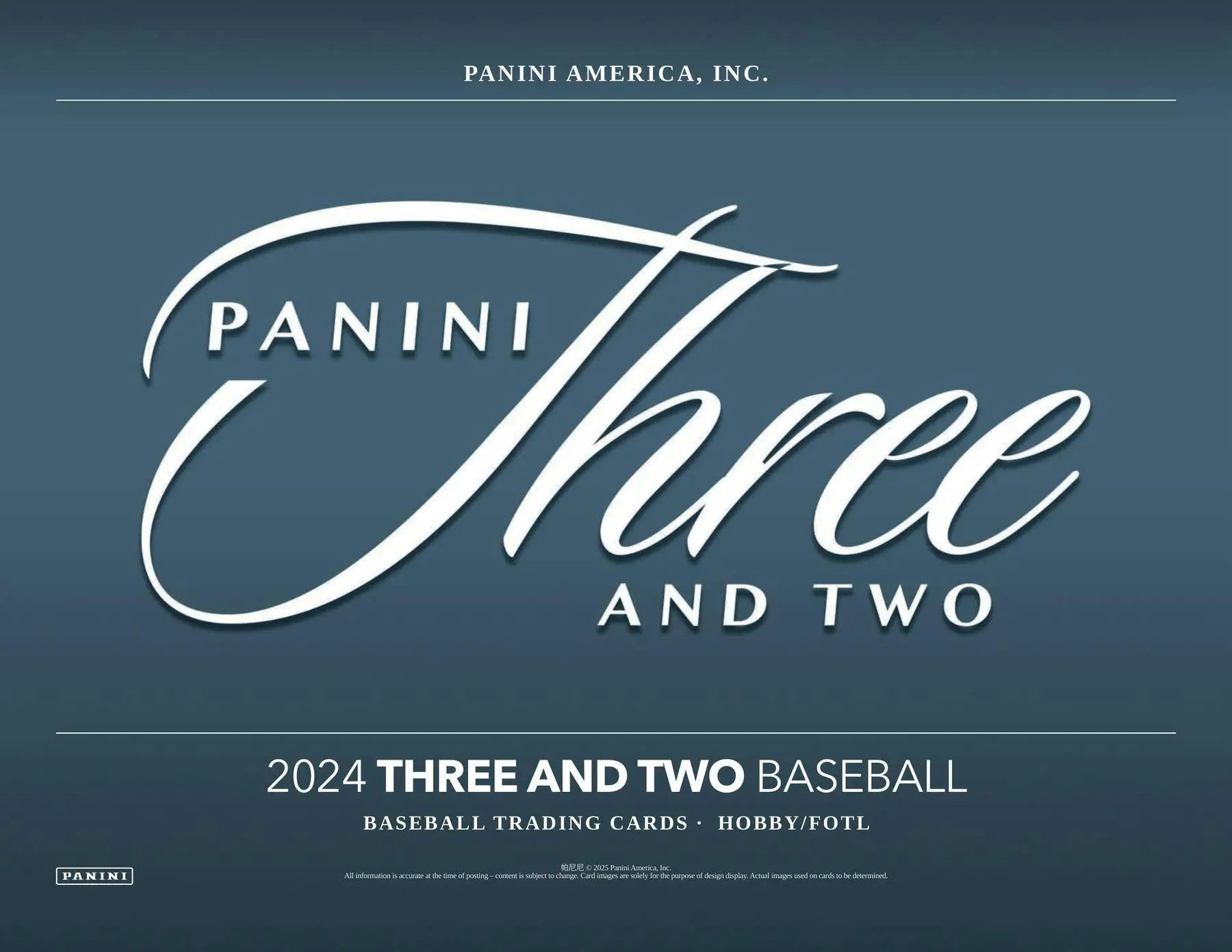 2024 Panini Three and Two Baseball Hobby Box with memorabilia card, inserts, and parallels