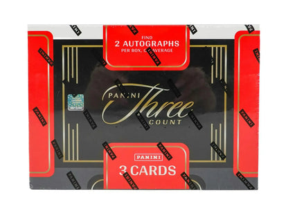 Panini Three Count WWE Wrestling Hobby Box featuring downtown inserts and timeless moments autographs
