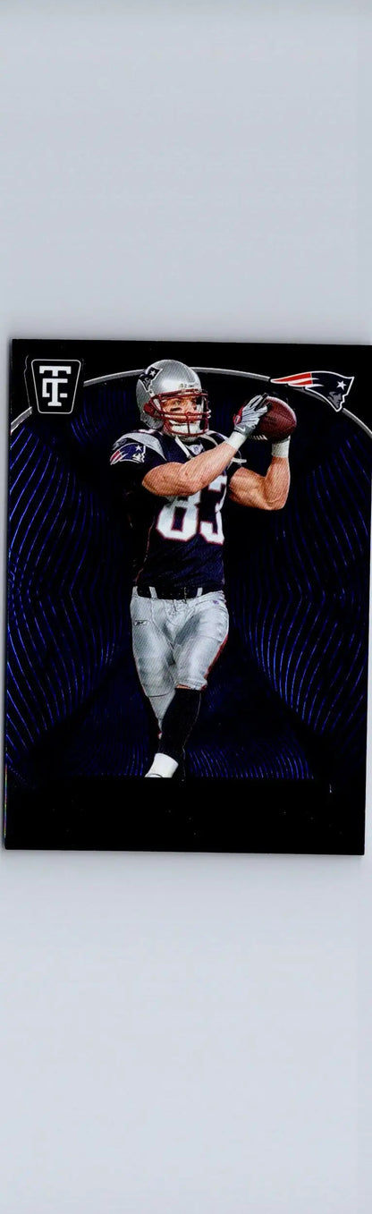 Football trading card of Wes Welker from Panini Totally Certified Mirror Blue series
