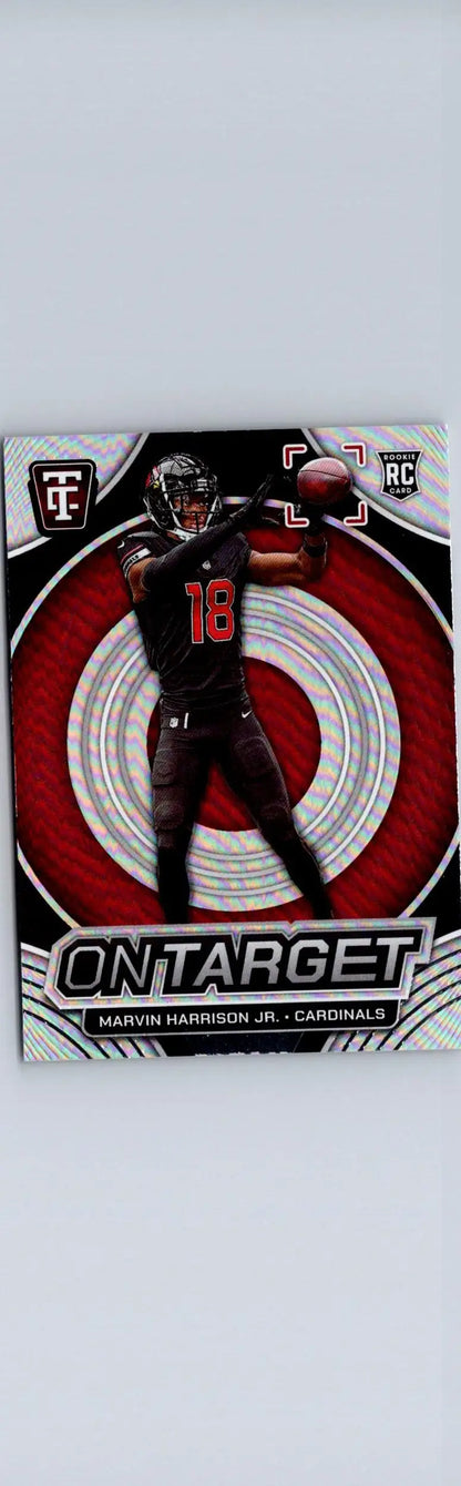 Marvin Harrison Jr. football card from Panini Totally Certified 2024 On Target collection