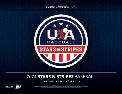 USA Baseball Stars & Stripes logo in red, white, and blue for national team memorabilia card
