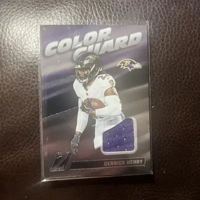 Derrick Henry football card from Panini Zenith Color Guard series featuring King Henry patch